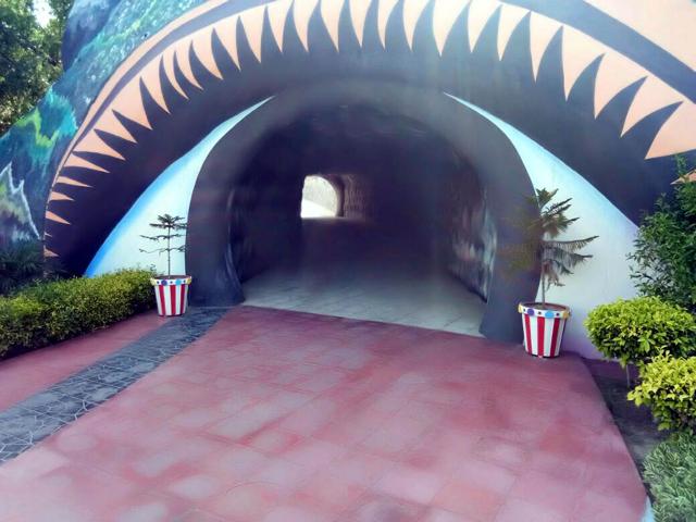 A view of the ‘Gufa’ entrance. (HT Photo) A view of the ‘Gufa’ entrance. (HT Photo)