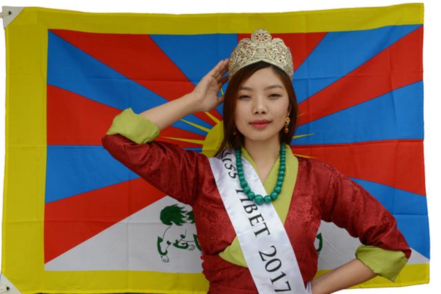 Tenzin Paldon, 21, is an air hostess with a private airline. A handful of Miss Tibets who’ve gone to international pageants have been coerced to wear ‘Miss Tibet-China’ sashes. Tenzin Paldon, 21, is an air hostess with a private airline. A handful of Miss Tibets who’ve gone to international pageants have been coerced to wear ‘Miss Tibet-China’ sashes.
