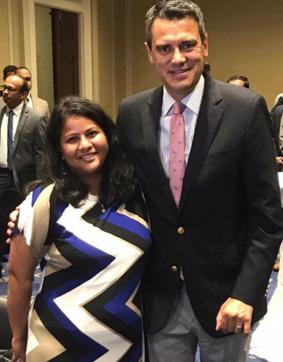 Sunayana Dumala with congressman Kevin Yoder. (Facebook)