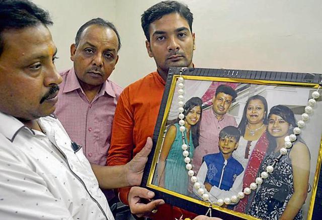 Rakesh Gupta of Ludhiana showing a photo of his brother and his family, who were killed in an accident on October 18, 2016. A total of 549 accidents were reported in the city last year killing 384 people. (HT File ) Rakesh Gupta of Ludhiana showing a photo of his brother and his family, who were killed in an accident on October 18, 2016. A total of 549 accidents were reported in the city last year killing 384 people. (HT File )
