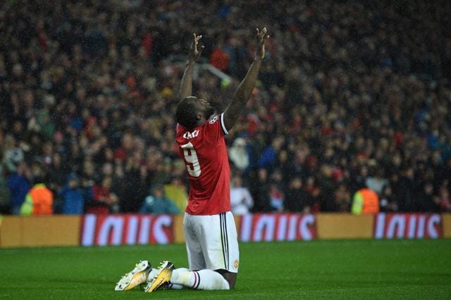 Romelu Lukaku got off the mark for Manchester United F.C as they put in a dominant display in the Champions League clash. (AFP)
