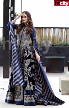 Sana Khan in Rohit Bal and Apala by Sumit jewellery (Photo: Amal KS)