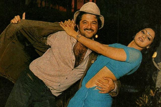 Anil Kapoor and Sridevi in Mr India. Anil Kapoor and Sridevi in Mr India.