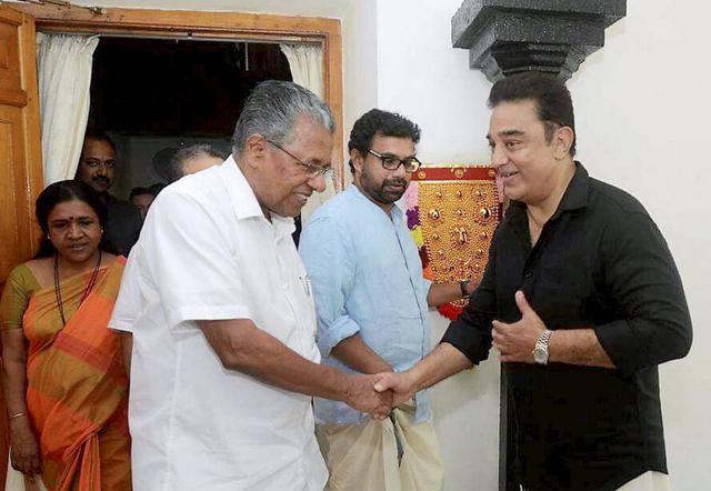 Kamal Haasan met Kerala CM Pinarayi Vijayan in Thiruvananthapuram recently. (PTI) Kamal Haasan met Kerala CM Pinarayi Vijayan in Thiruvananthapuram recently. (PTI)
