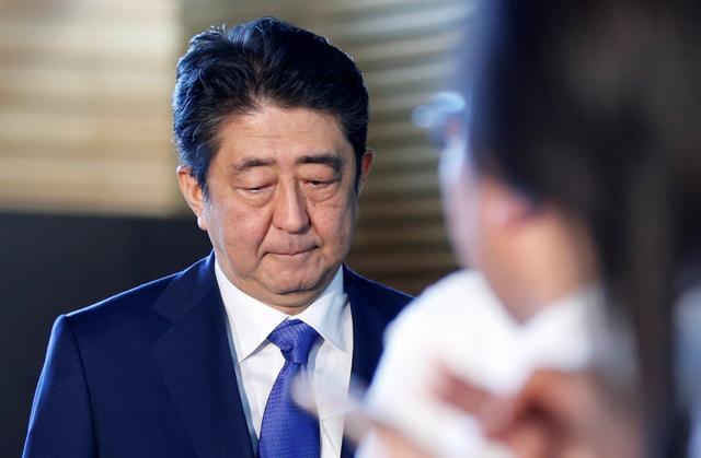 Japan's Prime Minister Shinzo Abe speaks to media after North Korea's missile launch, at his official residence in Tokyo, Japan. (Reuters Photo) Japan's Prime Minister Shinzo Abe speaks to media after North Korea's missile launch, at his official residence in Tokyo, Japan. (Reuters Photo)