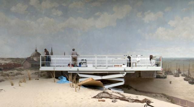 The masterpiece gives visitors a 360-degree view of the beach at Scheveningen, a famous seaside suburb of The Hague. (AFP) The masterpiece gives visitors a 360-degree view of the beach at Scheveningen, a famous seaside suburb of The Hague. (AFP)