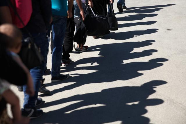 202 men, 30 women and 73 children arrived on September 10, 2017 from Mersin in Turkey in what is thought to be the largest number of migrants to reach Cyprus in a single day. (Yiannis Kourtoglou / REUTERS) 202 men, 30 women and 73 children arrived on September 10, 2017 from Mersin in Turkey in what is thought to be the largest number of migrants to reach Cyprus in a single day. (Yiannis Kourtoglou / REUTERS)