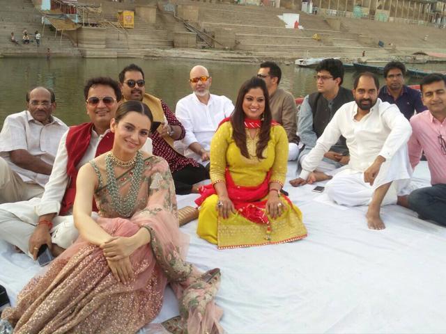 Kangana during the poster launch of Manikarnika. Kangana during the poster launch of Manikarnika.