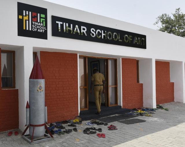 The Tihar School Of Art in Jail No. 4. (Vipin KUmar /HT PHOTO)