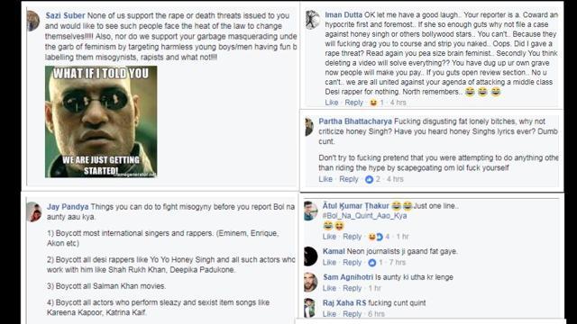 Screenshots of comments against the Quint video. Screenshots of comments against the Quint video.