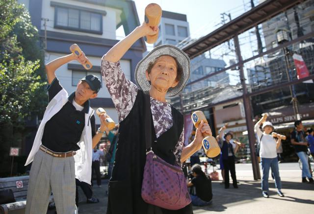 Many events are held to mark the annual Respect for the Aged Day. (Toru Hanai/Reuters)