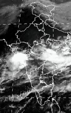 A satellite imagery of the cloud cover over Mumbai on Wednesday. (Image source IMD) A satellite imagery of the cloud cover over Mumbai on Wednesday. (Image source IMD)