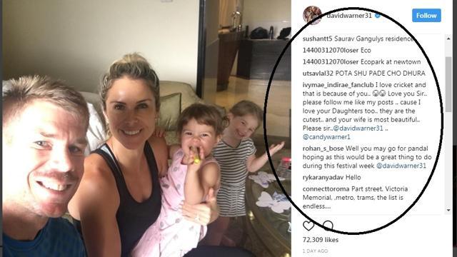David Warner got some hilarious replies when he asked for suggestions on places to visit in Kolkata. (Instagram)