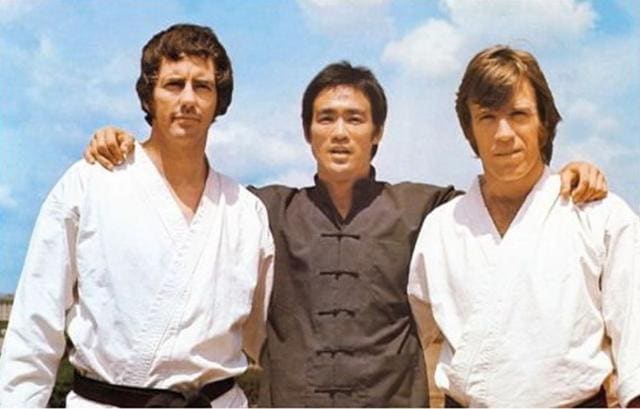 Bob Wall, Bruce Lee and Chuck Norris. (Providd by Bob Wall)