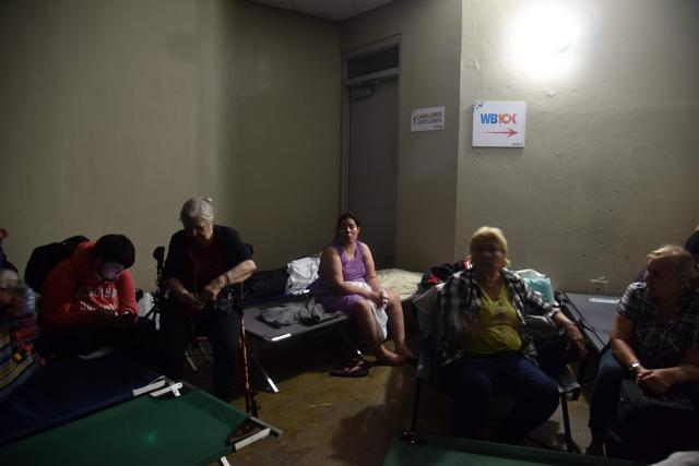 People take shelter at Roberto Clemente Coliseum in San Juan, Puerto Rico, during the passage of the Hurricane Maria. (AFP) People take shelter at Roberto Clemente Coliseum in San Juan, Puerto Rico, during the passage of the Hurricane Maria. (AFP)