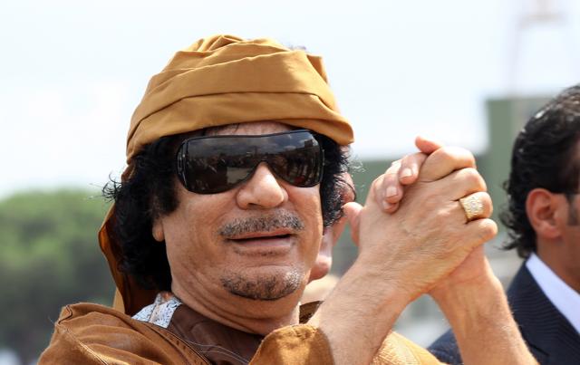 Muammar Gaddafi arrives at Ciampino airport in Rome on August 29, 2010. (Getty Images) Muammar Gaddafi arrives at Ciampino airport in Rome on August 29, 2010. (Getty Images)