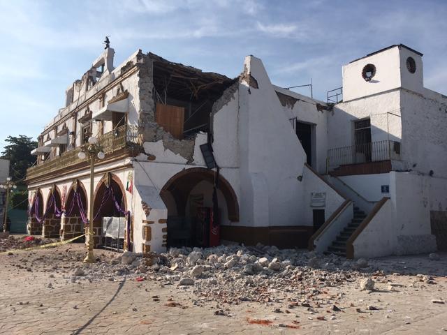 The Jojutla Municipal Palace stands heavily damaged after the 7.1 earthquake, in Jojutla, Morelos state. Mexico is prone to earthquakes, being located in a seismically active region. Its last major quake, on September 7, killed 96 people in the southern part of the country. (AP) The Jojutla Municipal Palace stands heavily damaged after the 7.1 earthquake, in Jojutla, Morelos state. Mexico is prone to earthquakes, being located in a seismically active region. Its last major quake, on September 7, killed 96 people in the southern part of the country. (AP)