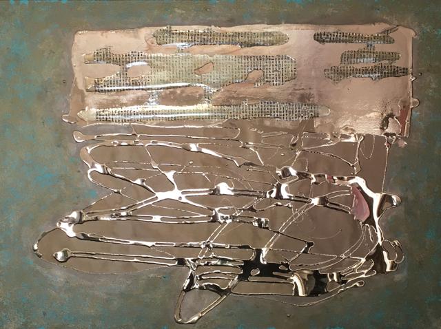 Mehrotra says the idea is to show that art is a “reflection” of its surrounding culture. The metallic gleam represents the industrial culture of gadgets and instant gratification. (Image courtesy Jaideep Mehrotra)