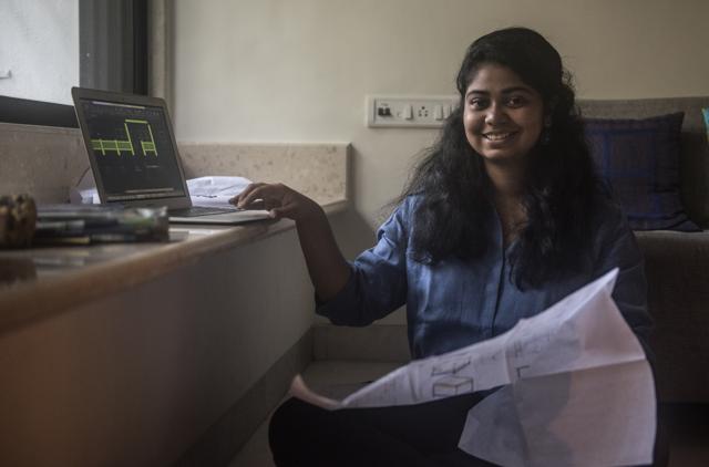 Trisha Salvi studied at the Tridha alternative school in Mumbai. Now an architecture student, she is still struggling with the hectic pace, long hours and stringent deadlines. ‘It makes me wonder, sometimes, if this is how it’s going to be when I start working. My peers, they’re used to this grind, this amount of homework and exam pressure. They seem able to deal with the stress much better,’ she says. (Satish Bate / HT Photo)