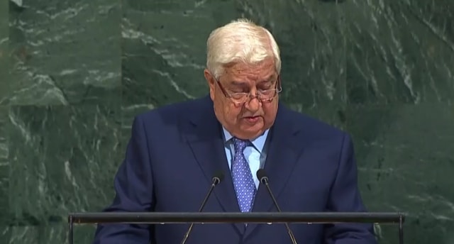 Syrian deputy Prime Minister Walid Muallem.