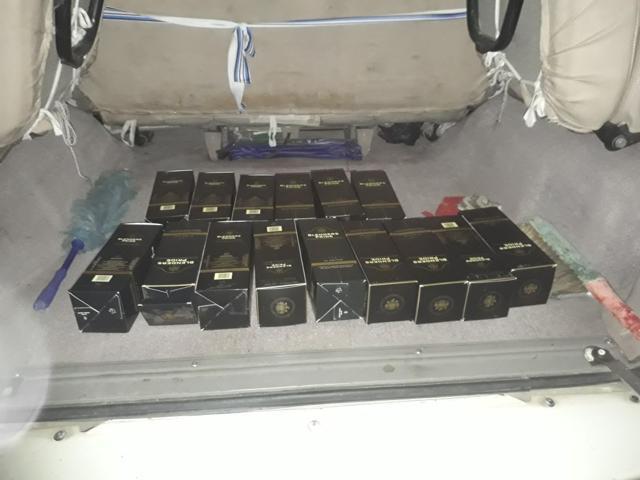 Police seized 15 bottles of liquor from a government vehicle during a routine search in Bihar’s Purnia district. (HT photo) Police seized 15 bottles of liquor from a government vehicle during a routine search in Bihar’s Purnia district. (HT photo)