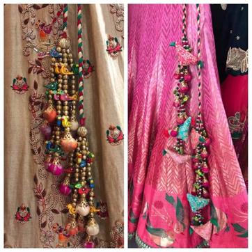 Buy Tassels Work Lehenga Choli Online - Zeel Clothing | Work Details:  Tassels