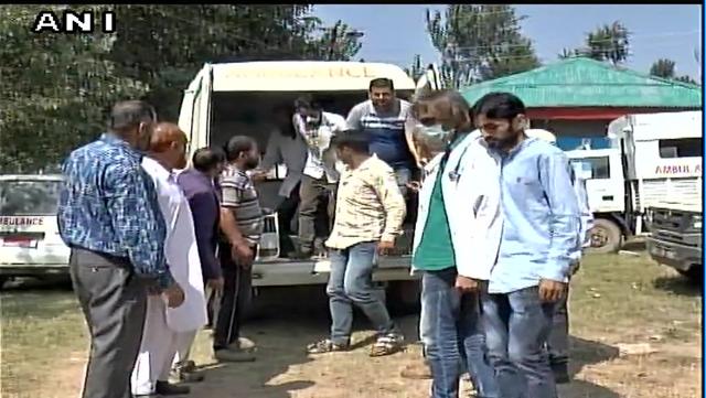 The injured being taken to a hospital. (ANI Twitter) The injured being taken to a hospital. (ANI Twitter)