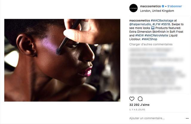 The fashion industry has also taken note, with lavender makeup becoming something of an emerging trend on the catwalks for the ongoing Spring 2018 ready-to-wear shows. (Instagram)