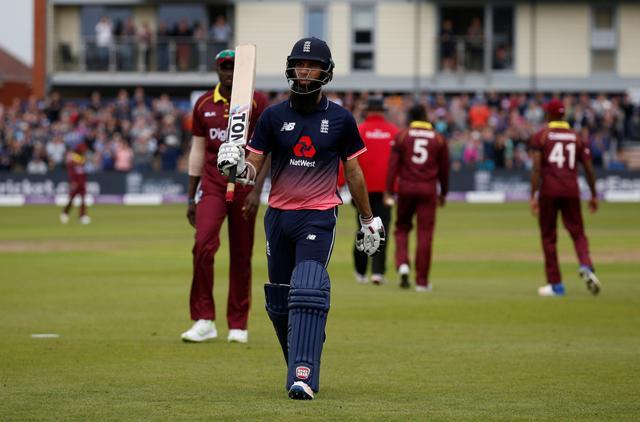 England's Moeen Ali walks off after losing his wicket in the Bristol ODI. (Action Images via Reuters) England's Moeen Ali walks off after losing his wicket in the Bristol ODI. (Action Images via Reuters)