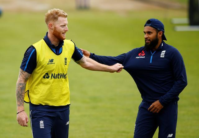 Ben Stokes and England teammate Adil Rashid during nets at Bristol. (Action Images via Reuters) Ben Stokes and England teammate Adil Rashid during nets at Bristol. (Action Images via Reuters)