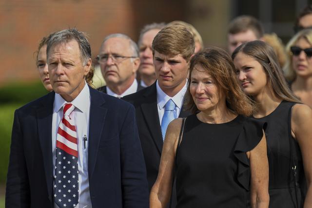 Fred and Cindy Warmbier watch as the casket for their son Otto is placed in a hearse after his funeral in Wyoming, Ohio. (AP File Photo) Fred and Cindy Warmbier watch as the casket for their son Otto is placed in a hearse after his funeral in Wyoming, Ohio. (AP File Photo)