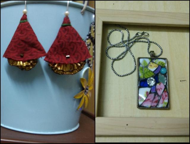 Gurgaon resident Sameera Satija has been making jewellery from old clothes, also using beads and charms to accessorise them. Gurgaon resident Sameera Satija has been making jewellery from old clothes, also using beads and charms to accessorise them.