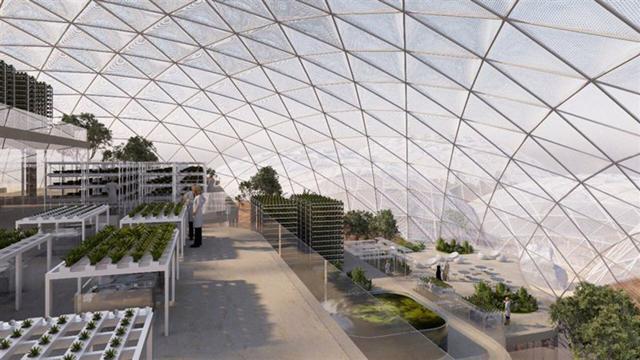 Laboratories for food, energy and water will simulate the terrain and conditions on Mars using heat and radiation insulation. (The Mars Science City) Laboratories for food, energy and water will simulate the terrain and conditions on Mars using heat and radiation insulation. (The Mars Science City)