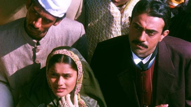 Actors Rajit Kapoor and Pallavi Joshi in the film The Making of Mahatma.