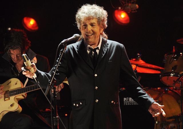 Bob Dylan performs in Los Angeles in January 2012. (AP File )