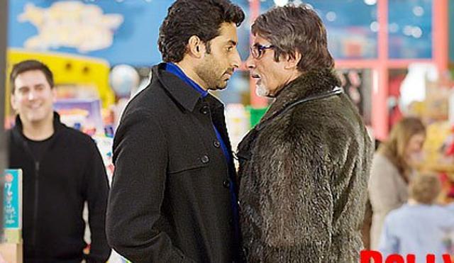 Actors Abhishek and Amitabh Bachchan in a still from Kabhi Alvida Na Kehna. Actors Abhishek and Amitabh Bachchan in a still from Kabhi Alvida Na Kehna.