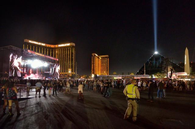 The grounds are shown at the Route 91 Harvest festival, with the Mandalay Bay Hotel behind the stage, on Las Vegas Boulevard South in Las Vegas, Nevada. (Bill Hughes/Las Vegas News Burea via Reuters) The grounds are shown at the Route 91 Harvest festival, with the Mandalay Bay Hotel behind the stage, on Las Vegas Boulevard South in Las Vegas, Nevada. (Bill Hughes/Las Vegas News Burea via Reuters)
