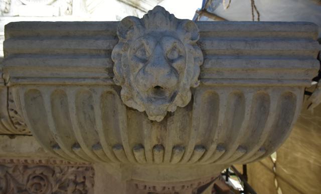 One of the 20 lion mouths spouting water. With no clarity on the design, conservationists had to use trial-and-error method to check the flow. Kunal Patil/HT Photo (Kunal Patil/HT Photo) One of the 20 lion mouths spouting water. With no clarity on the design, conservationists had to use trial-and-error method to check the flow. Kunal Patil/HT Photo (Kunal Patil/HT Photo)