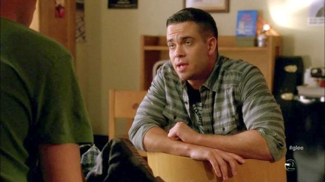 Mark Salling in a still from Glee. Mark Salling in a still from Glee.