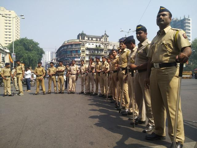 Cops at the spot. (Pratik Chorge/HT)