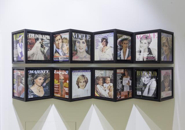 A wall of magazine covers featuring Princess Diana at the exhibition ( (c) Historic Royal Palaces) A wall of magazine covers featuring Princess Diana at the exhibition ( (c) Historic Royal Palaces)