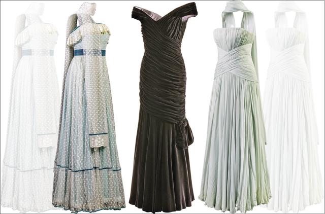 (From left) Diana wore this Regamus ‘Debs’ to a ball as a teenager; Victor Edelstein’s silk velvet gown aka the“Travolta dress” worn by Diana at the White House; Catherine Walker’s blue chiffon ‘Grace Kelly’ dress inspired by the film To Catch A Thief (©Historic Royal Palaces) (From left) Diana wore this Regamus ‘Debs’ to a ball as a teenager; Victor Edelstein’s silk velvet gown aka the“Travolta dress” worn by Diana at the White House; Catherine Walker’s blue chiffon ‘Grace Kelly’ dress inspired by the film To Catch A Thief (©Historic Royal Palaces)