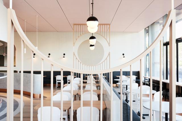 The Penny Drop is a playful mix of Art Deco light fittings, dark timber veneers, Dalmation-coloured granite and gold fixtures. (The Penny Drop) The Penny Drop is a playful mix of Art Deco light fittings, dark timber veneers, Dalmation-coloured granite and gold fixtures. (The Penny Drop)