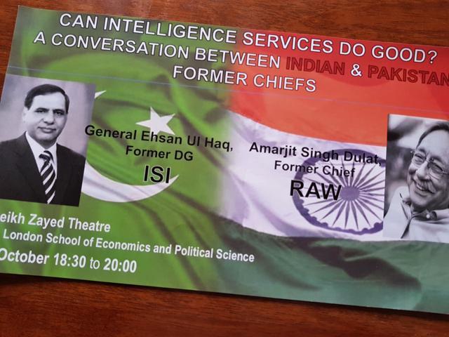 A flyer for the seminar on the theme “Can intelligence services do good?” that was held at the London School of Economics on October 6, 2017. (HT Photo)