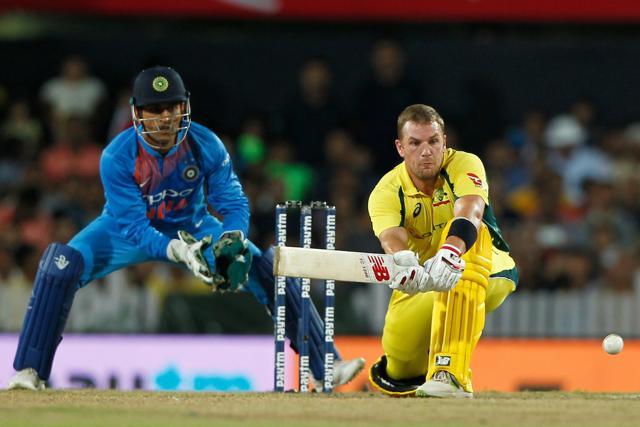 Aaron Finch scored a quickfire 42 but Australia continued to struggle against India in Ranchi. (BCCI)