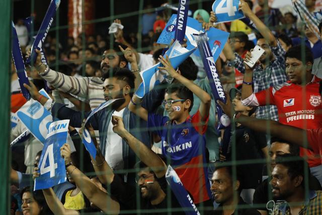 Fans during the Indian Premier League between the Delhi Daredevils and the Kings XI Punjab at the Feroz Shah Kotla Stadium in Delhi, on April 15, 2017. (BCCI) Fans during the Indian Premier League between the Delhi Daredevils and the Kings XI Punjab at the Feroz Shah Kotla Stadium in Delhi, on April 15, 2017. (BCCI)