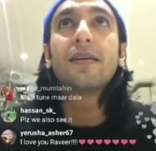 Ranveer Singh broke down as he watched the trailer with his fans on social media.