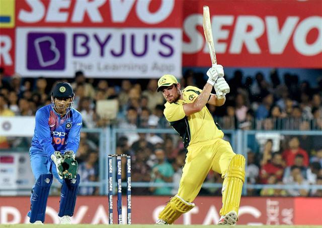 Moises Henriques slammed his second fifty to boost Australia to their first win over India in T20Is played in India. (PTI) Moises Henriques slammed his second fifty to boost Australia to their first win over India in T20Is played in India. (PTI)