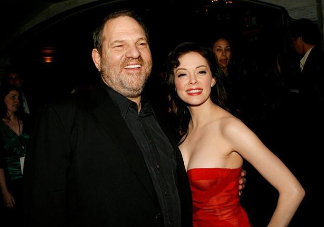 Harvey Weinstein with Rose McGowan.