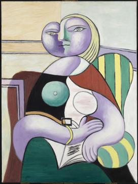 La Lecture (the Reading) by Pablo Picasso, January 2, 1932, Boisgeloup, oil on canvass. (RMN-Grand Palais) La Lecture (the Reading) by Pablo Picasso, January 2, 1932, Boisgeloup, oil on canvass. (RMN-Grand Palais)